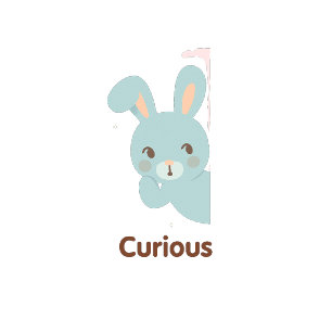 Lapin Curieux – T-Shirt au Caractère Pastel