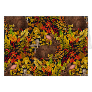 Lapin d'automne en noir