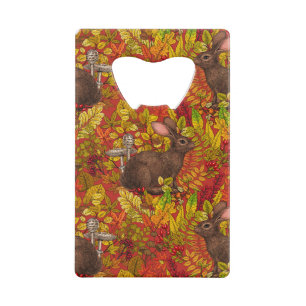 Lapin d'automne en rouge