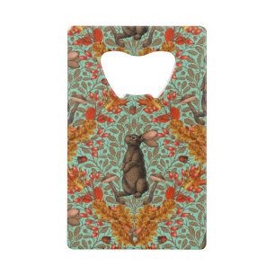 Lapin d'automne sur vert clair
