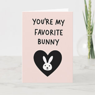 Lapin de cœur Carte préférée