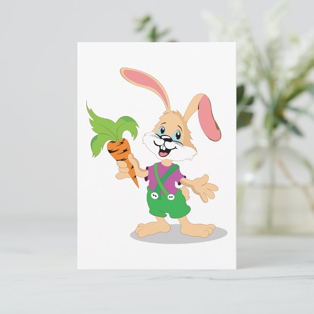Lapin De Pâques Avec Invitations De Carottes (Créateur téléchargé)