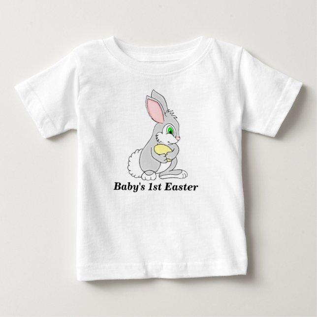 Lapin de Pâques avec Oeuf T-shirt bébé personnalis (Devant)