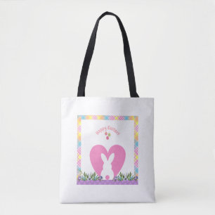 Lapin de Pâques dans un coeur avec Sac fourre-tout