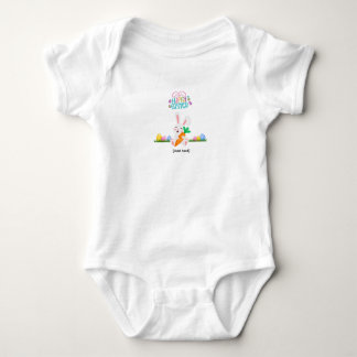 Lapin de Pâques heureux avec Carotte - Body bébé C