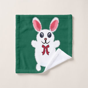 Lapin de Pâques Mignon, Doux et Blanc avec un Nœud