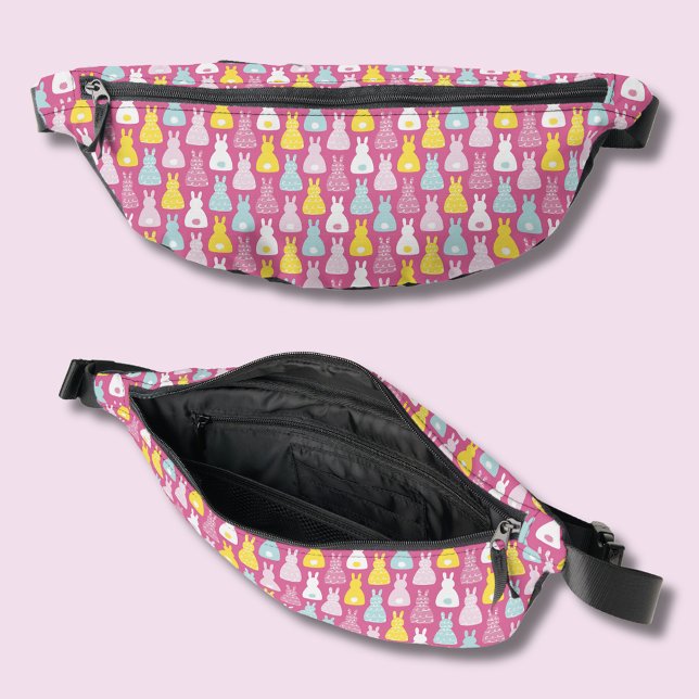 Lapin de Pâques motif (Cute pink bunny fanny pack)