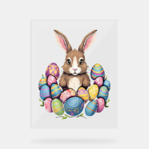 Lapin de Pâques OEufs colorés Chasse aux oeufs de