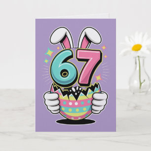 Lapin de Pâques Six Sept Œuf Carte Amusement Enfan
