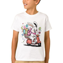 Lapin de Pâques sur le T-shirt Scooter
