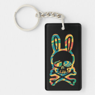 Lapin de Pâques Tie Dye Rétro Lapin Crâne Croix Os
