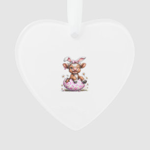 Lapin de Pâques Vache Drôle Mignon Amoureux de Vac