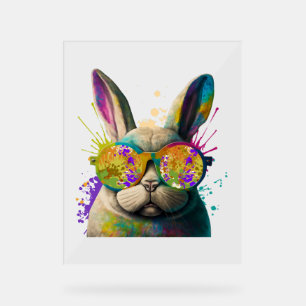 Lapin face Cool de Pâques lapin avec lunettes