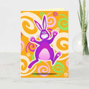 Lapin funky, carte de voeux