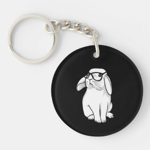 Lapin Hipster Drôle Lapin Avec Lunettes Mignonne A