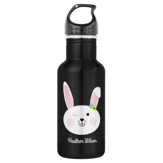 Lapin Lapin Cute Kids Bouteille d'eau avec nom
