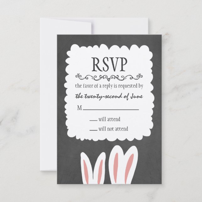 Lapin Lapin Mariage RSVP (Devant)