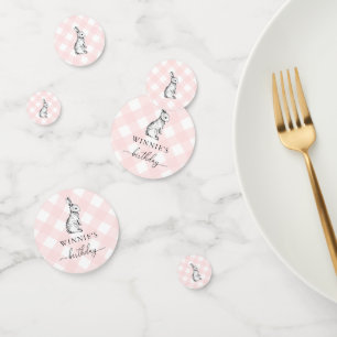 Lapin Lapin Rose En vichy Table Confetti