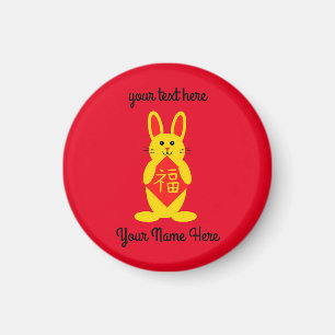 Lapin Lucky N° 1 Magnet rond