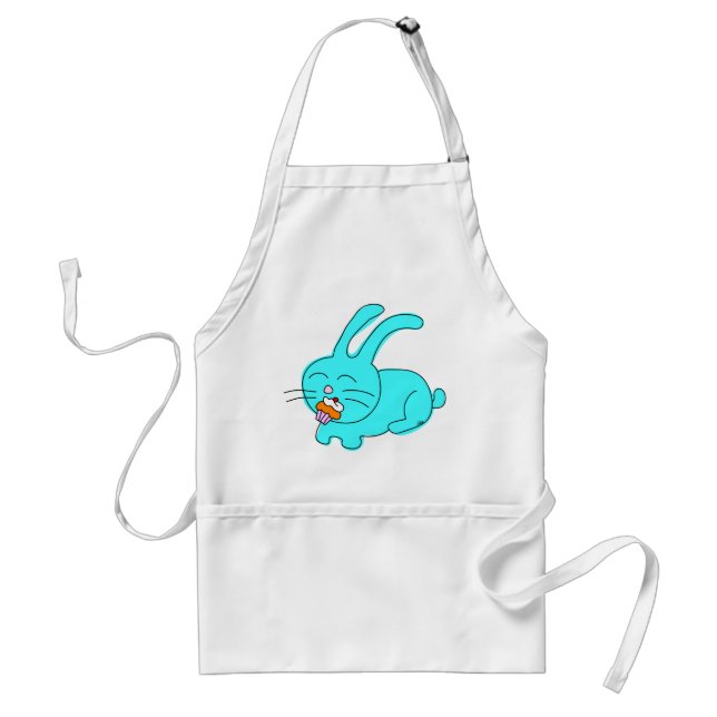 Lapin mangeant le tablier de petit gâteau (Devant)