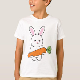 lapin mignon avec T-shirt carotte