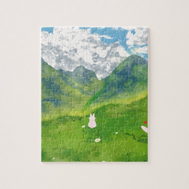 Lapin Mignon dans le Puzzle de Mountain View (Vertical)