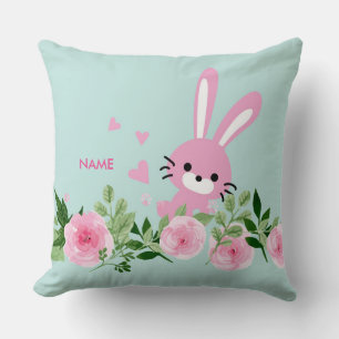 lapin mignon lapin boisé Jaillir oreiller 20" x 20