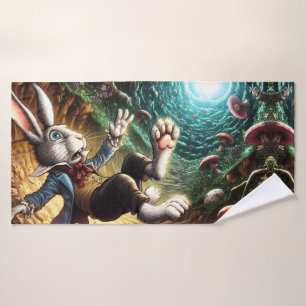 Lapin Panique Tombant Dans Le Trou Du Lapin