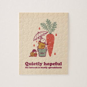 Lapin Parapluie Carotte Risographe Puzzle