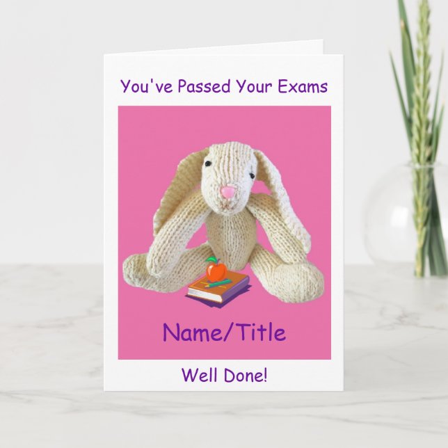 Lapin Rabbit Passé votre carte de voeux Exams (Devant)