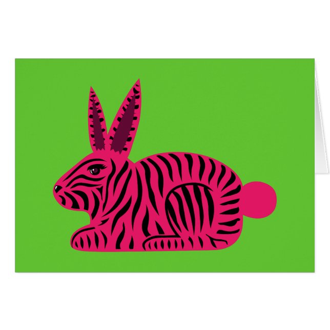 Lapin rose Zebra (Devant horizontal)