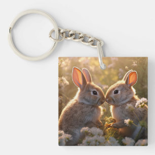 Lapins Adorables dans la Prairie de Printemps Desi