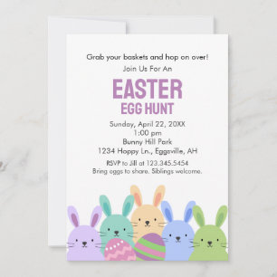 Lapins de Pâques et Invitation à la chasse aux œuf