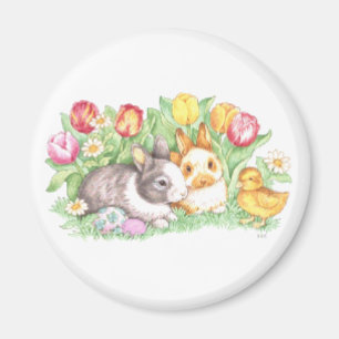 Lapins & Poussette, Aimant lapin de Pâques