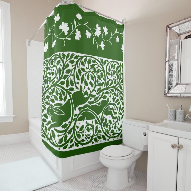 Lapins vintages Douche rideau (En situation)