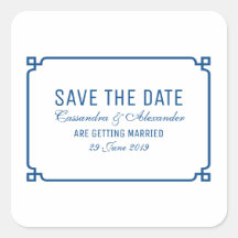 Lapis Blue Deko Chic Save the Date