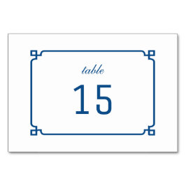 Lapis Blue Deko Chic Table Card Tischnummer