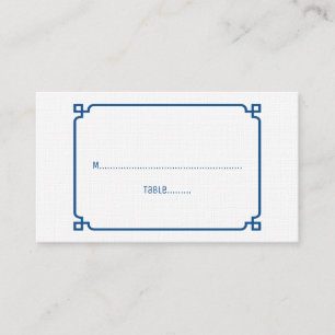Lapis Blue Deko Chic Wedding Platzkarten