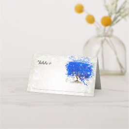 Lapis Blue Heart Leaf Tree Hochzeit Platzkarten