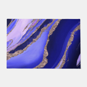 Lapis Blue und Lavender Flow Fußmatte
