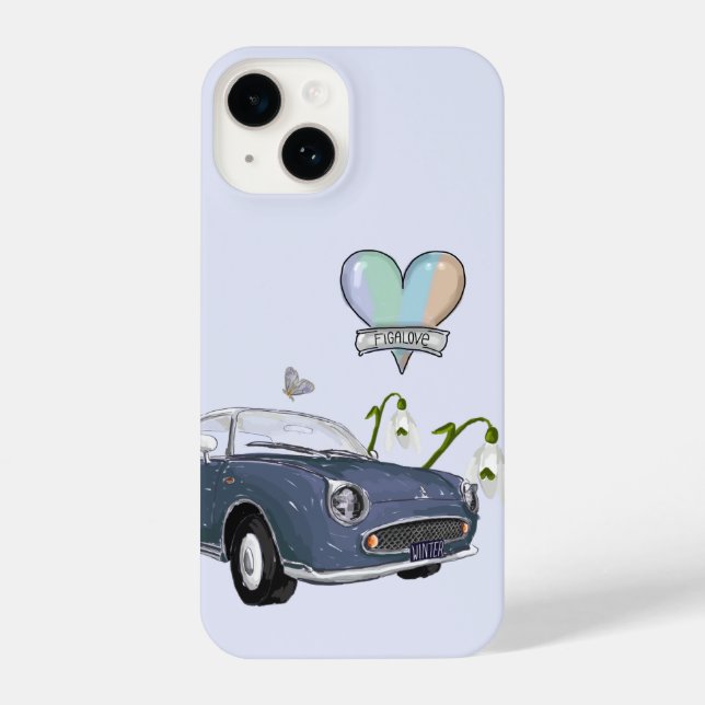 Lapis Grey Figaro phone case - telefoonhoesje iPhone 14 Hülle (Rückseite)