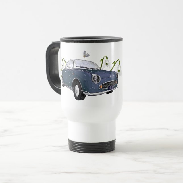 Lapis Grey Figaro travel mug - reisbeker (Devant gauche)