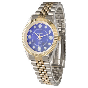 Lapis Lazuli Blue Diamond Custom Sprichwort Dial G Armbanduhr