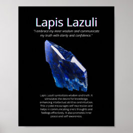 Lapis Lazuli Crystal Stone Bedeutung Poster
