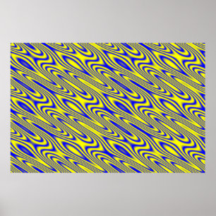 Lapis Lazuli Swirt Abstraktes Musterplakat Poster