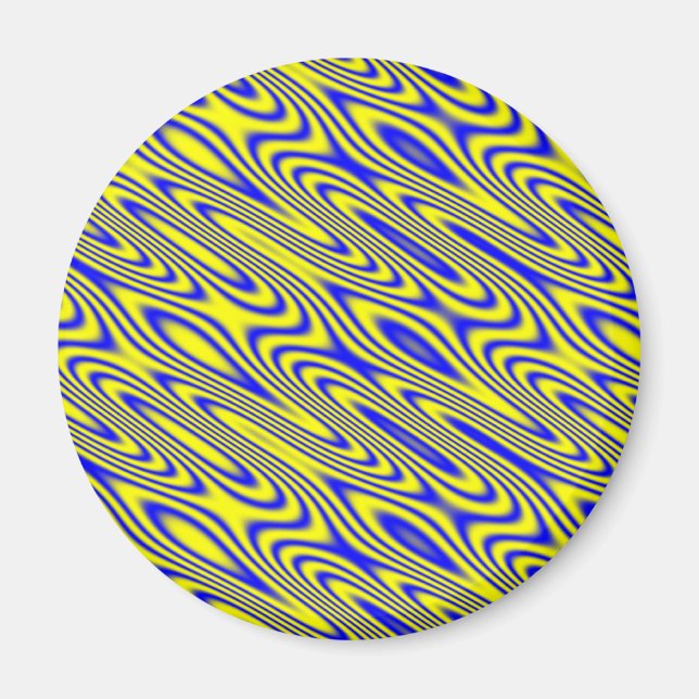 Lapis Lazuli Swirts Abstraktes Muster Magnet (Vorne)