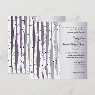Lapis Lila Birch Tree Einladungen für Hochzeiten