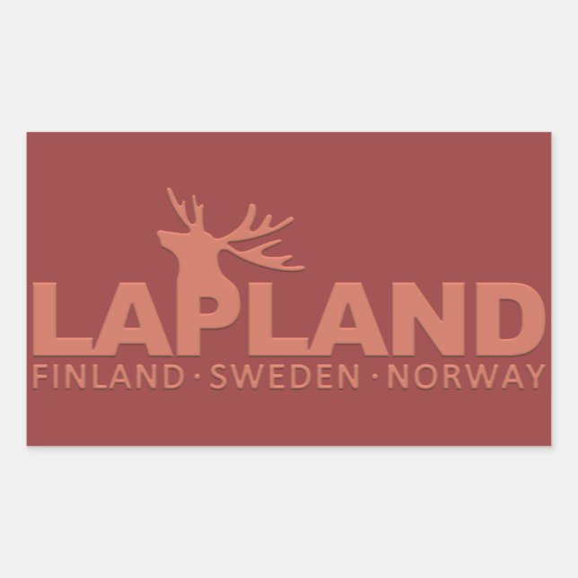 LAPLAND-Aufkleber Rechteckiger Aufkleber (Vorderseite)