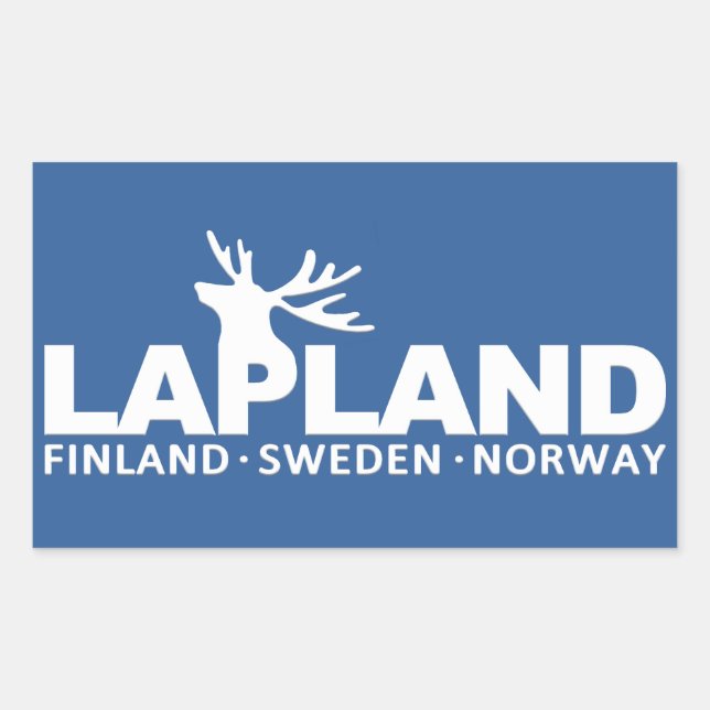 LAPLAND-Aufkleber Rechteckiger Aufkleber (Vorderseite)