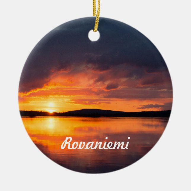 Lapland Sunset Keramikornament (Vorne)